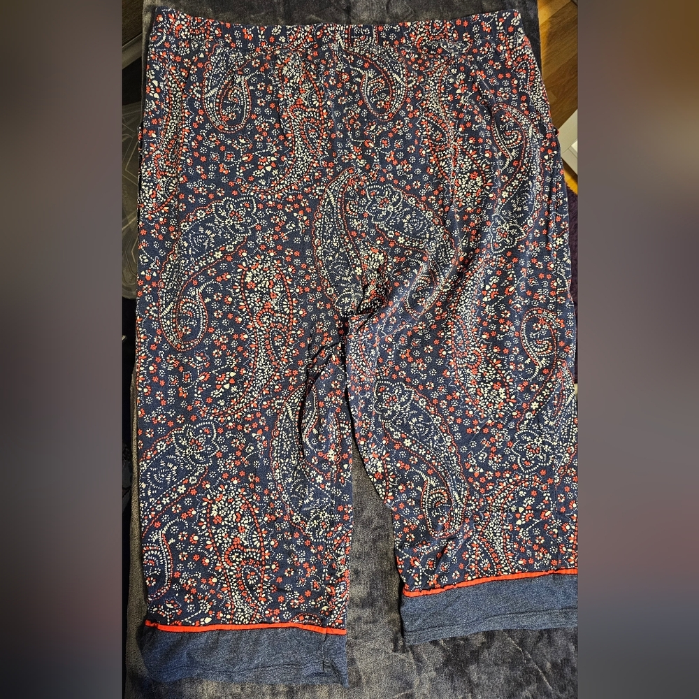Catherines Blue and Red Paisley Pajama Set - Picture 3 of 8